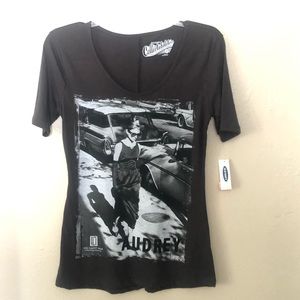 Charcoal Gray Audrey Hepburn Old Navy T-Shirt